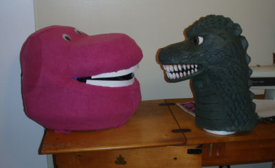 Barney and Godzilla face off
